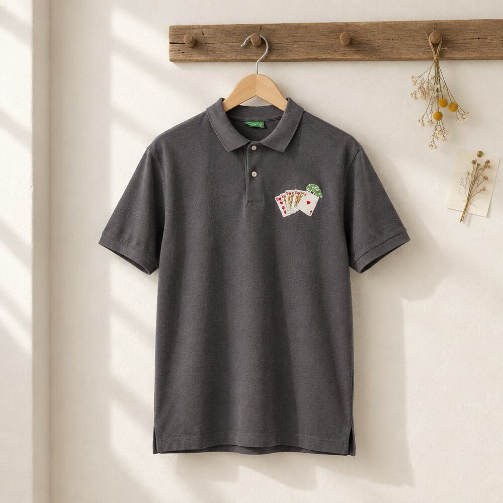 Michael Godard Poker Embroidered Polo Men’s Authentic poker